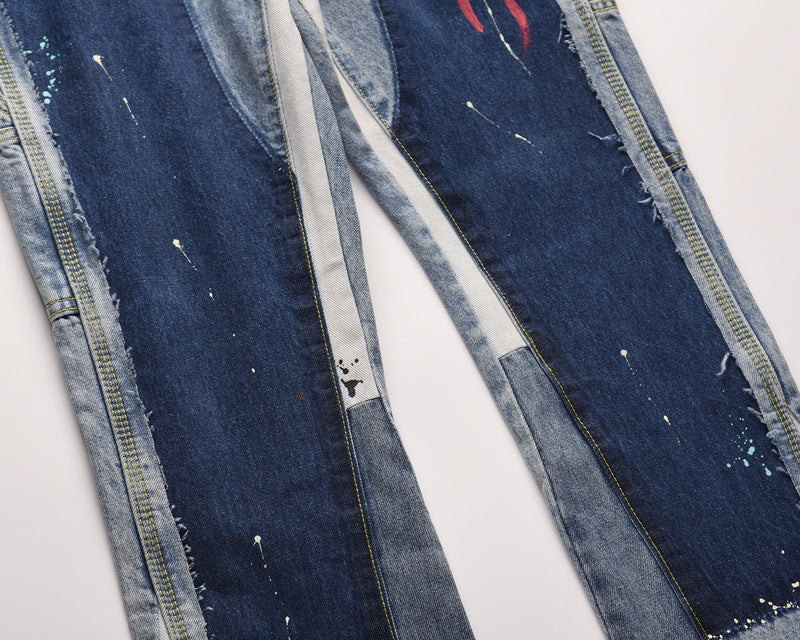 FLARED DENIM | PATCH BLUE