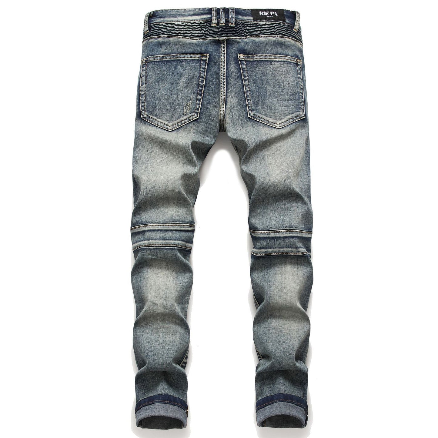 BIKER ZIP DENIM | GRAPHITE