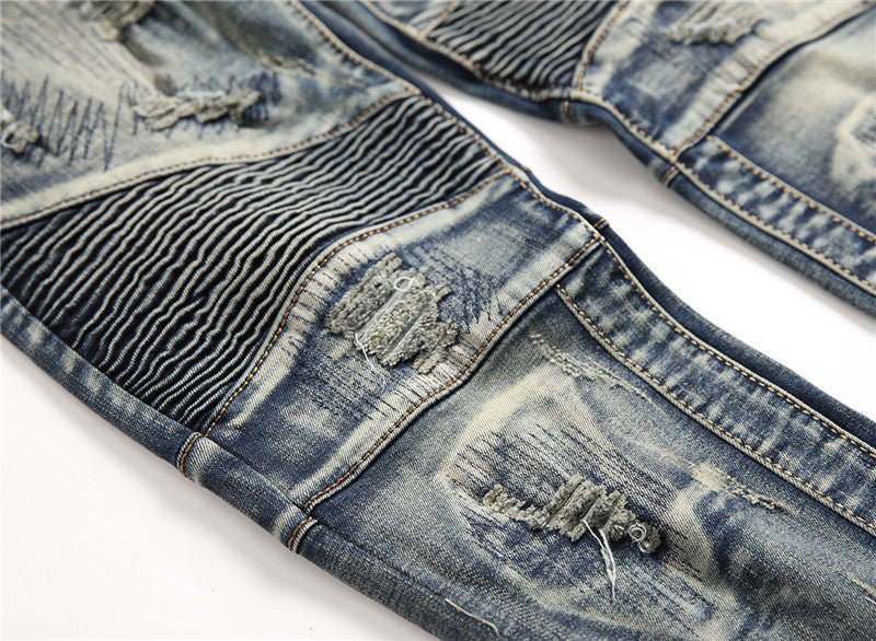 BIKER ZIP DENIM | GRAPHITE