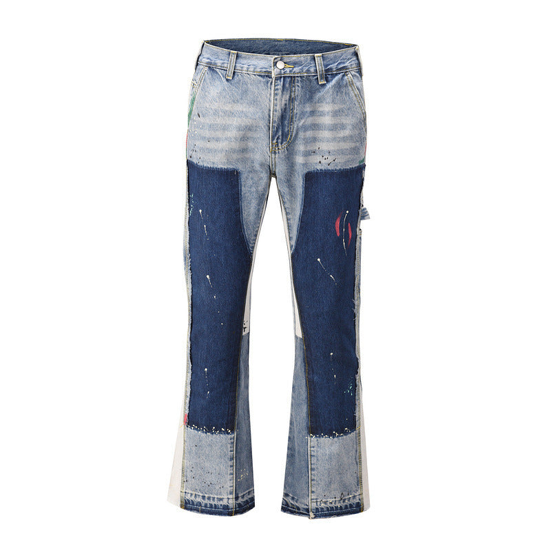 FLARED DENIM | PATCH BLUE